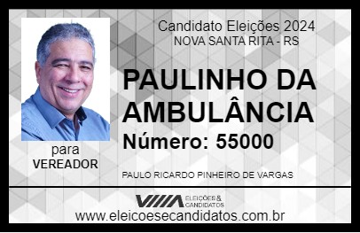 Candidato PAULINHO DA AMBULÂNCIA 2024 - NOVA SANTA RITA - Eleições