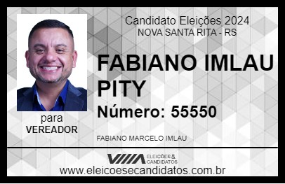 Candidato FABIANO IMLAU PITY 2024 - NOVA SANTA RITA - Eleições