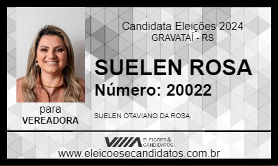 Candidato SUELEN ROSA 2024 - GRAVATAÍ - Eleições