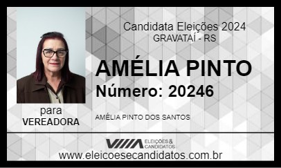 Candidato AMÉLIA PINTO 2024 - GRAVATAÍ - Eleições