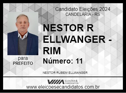 Candidato NESTOR R ELLWANGER - RIM 2024 - CANDELÁRIA - Eleições