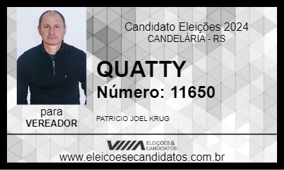 Candidato QUATTY 2024 - CANDELÁRIA - Eleições