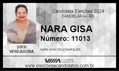 Candidato NARA GISA 2024 - CANDELÁRIA - Eleições