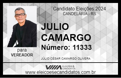 Candidato JULIO CAMARGO 2024 - CANDELÁRIA - Eleições