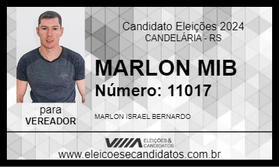 Candidato MARLON MIB 2024 - CANDELÁRIA - Eleições