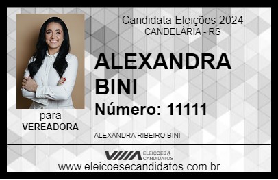 Candidato ALEXANDRA BINI 2024 - CANDELÁRIA - Eleições