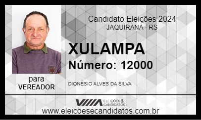 Candidato XULAMPA 2024 - JAQUIRANA - Eleições