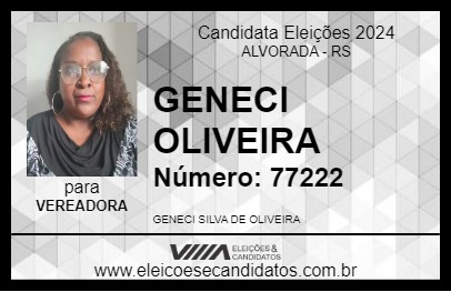 Candidato GENECI OLIVEIRA 2024 - ALVORADA - Eleições