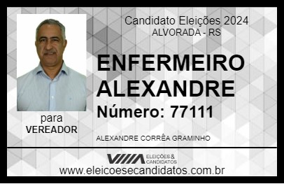 Candidato ENFERMEIRO ALEXANDRE 2024 - ALVORADA - Eleições