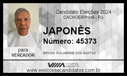 Candidato JAPONÊS 2024 - CACHOEIRINHA - Eleições