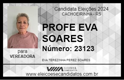 Candidato PROFE EVA SOARES 2024 - CACHOEIRINHA - Eleições