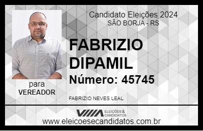 Candidato FABRIZIO DIPAMIL 2024 - SÃO BORJA - Eleições