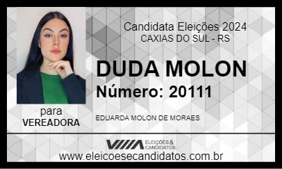 Candidato DUDA MOLON 2024 - CAXIAS DO SUL - Eleições