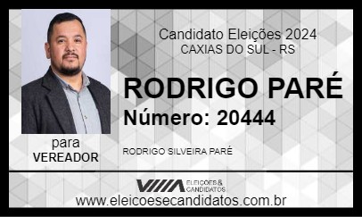 Candidato RODRIGO PARÉ 2024 - CAXIAS DO SUL - Eleições