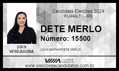 Candidato DETE  MERLO 2024 - PLANALTO - Eleições