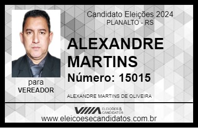 Candidato ALEXANDRE MARTINS 2024 - PLANALTO - Eleições