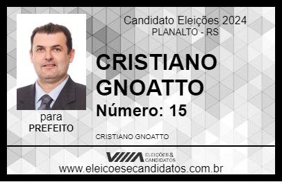 Candidato CRISTIANO GNOATTO 2024 - PLANALTO - Eleições