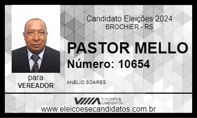 Candidato PASTOR MELLO 2024 - BROCHIER - Eleições