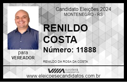 Candidato RENILDO COSTA 2024 - MONTENEGRO - Eleições