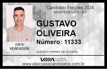 Candidato GUSTAVO OLIVEIRA 2024 - MONTENEGRO - Eleições