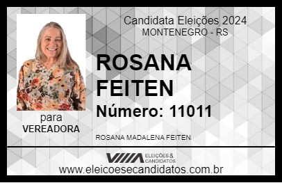 Candidato ROSANA FEITEN 2024 - MONTENEGRO - Eleições