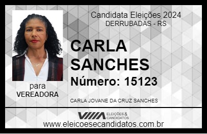 Candidato CARLA SANCHES 2024 - DERRUBADAS - Eleições