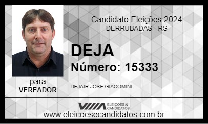 Candidato DEJA 2024 - DERRUBADAS - Eleições