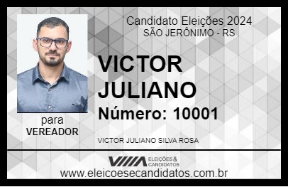 Candidato VICTOR JULIANO 2024 - SÃO JERÔNIMO - Eleições