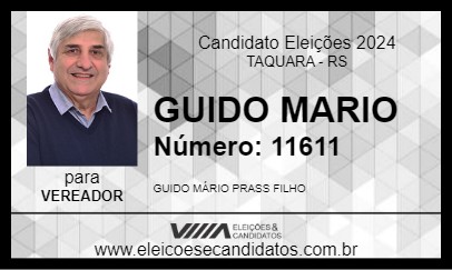 Candidato GUIDO MARIO 2024 - TAQUARA - Eleições