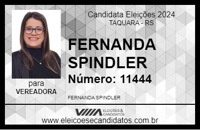 Candidato FERNANDA SPINDLER 2024 - TAQUARA - Eleições