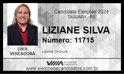 Candidato LIZIANE SILVA 2024 - TAQUARA - Eleições