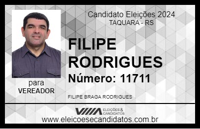 Candidato FILIPE RODRIGUES 2024 - TAQUARA - Eleições