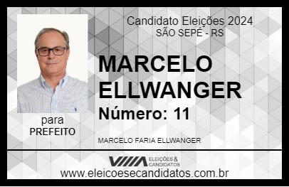 Candidato MARCELO ELLWANGER 2024 - SÃO SEPÉ - Eleições