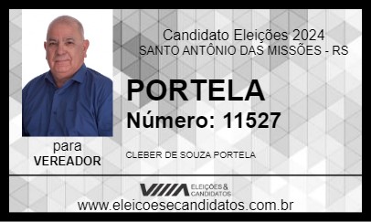 Candidato PORTELA 2024 - SANTO ANTÔNIO DAS MISSÕES - Eleições