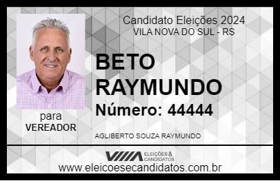 Candidato BETO RAYMUNDO 2024 - VILA NOVA DO SUL - Eleições