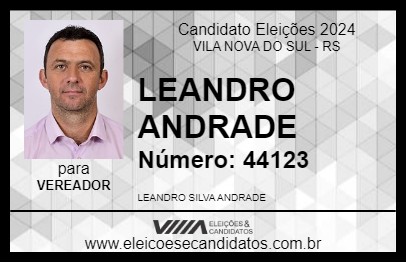 Candidato LEANDRO ANDRADE 2024 - VILA NOVA DO SUL - Eleições