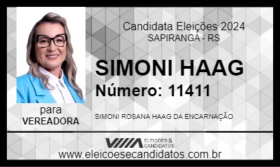 Candidato SIMONI HAAG 2024 - SAPIRANGA - Eleições