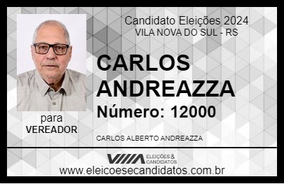 Candidato CARLOS ANDREAZZA 2024 - VILA NOVA DO SUL - Eleições