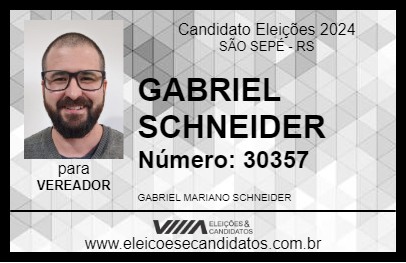 Candidato GABRIEL SCHNEIDER 2024 - SÃO SEPÉ - Eleições