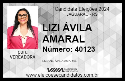 Candidato LIZI ÁVILA AMARAL 2024 - JAGUARÃO - Eleições