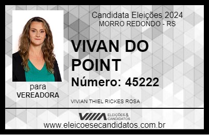 Candidato VIVIAN DO POINT 2024 - MORRO REDONDO - Eleições