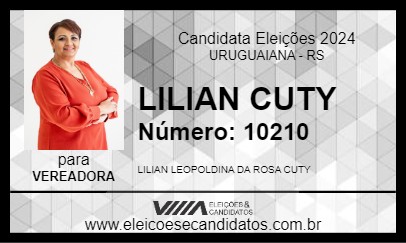 Candidato LILIAN CUTY 2024 - URUGUAIANA - Eleições