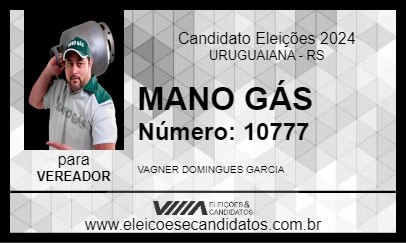 Candidato MANO GÁS 2024 - URUGUAIANA - Eleições