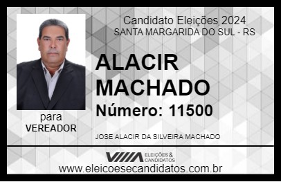 Candidato ALACIR MACHADO 2024 - SANTA MARGARIDA DO SUL - Eleições