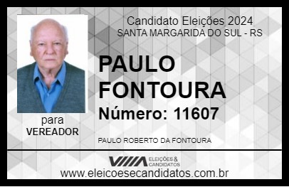 Candidato PAULO FONTOURA 2024 - SANTA MARGARIDA DO SUL - Eleições