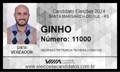 Candidato GINHO 2024 - SANTA MARGARIDA DO SUL - Eleições