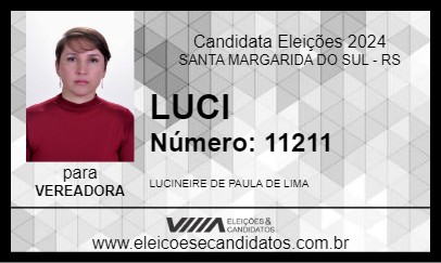 Candidato LUCI 2024 - SANTA MARGARIDA DO SUL - Eleições