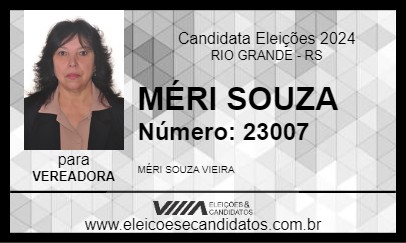 Candidato MÉRI SOUZA 2024 - RIO GRANDE - Eleições