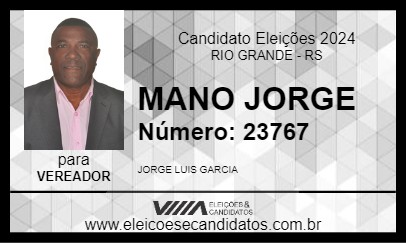 Candidato MANO JORGE 2024 - RIO GRANDE - Eleições