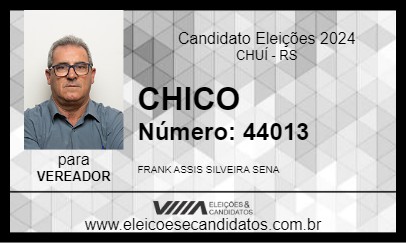 Candidato CHICO 2024 - CHUÍ - Eleições